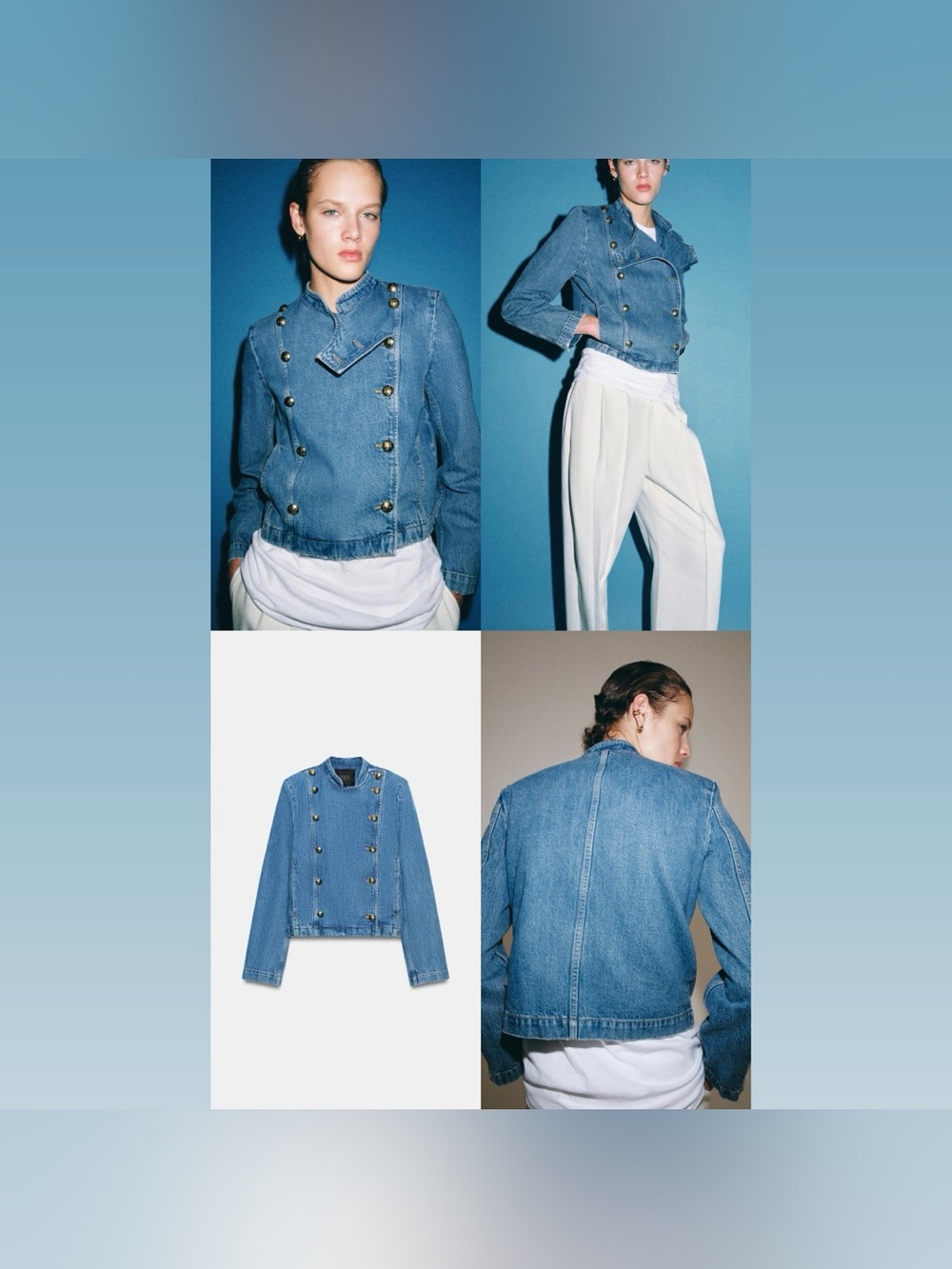 NWT Zara ZW Collection Denim Jacket
